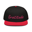 Gratitude In Star Rose Quartz Embroidery on Snapback Cap