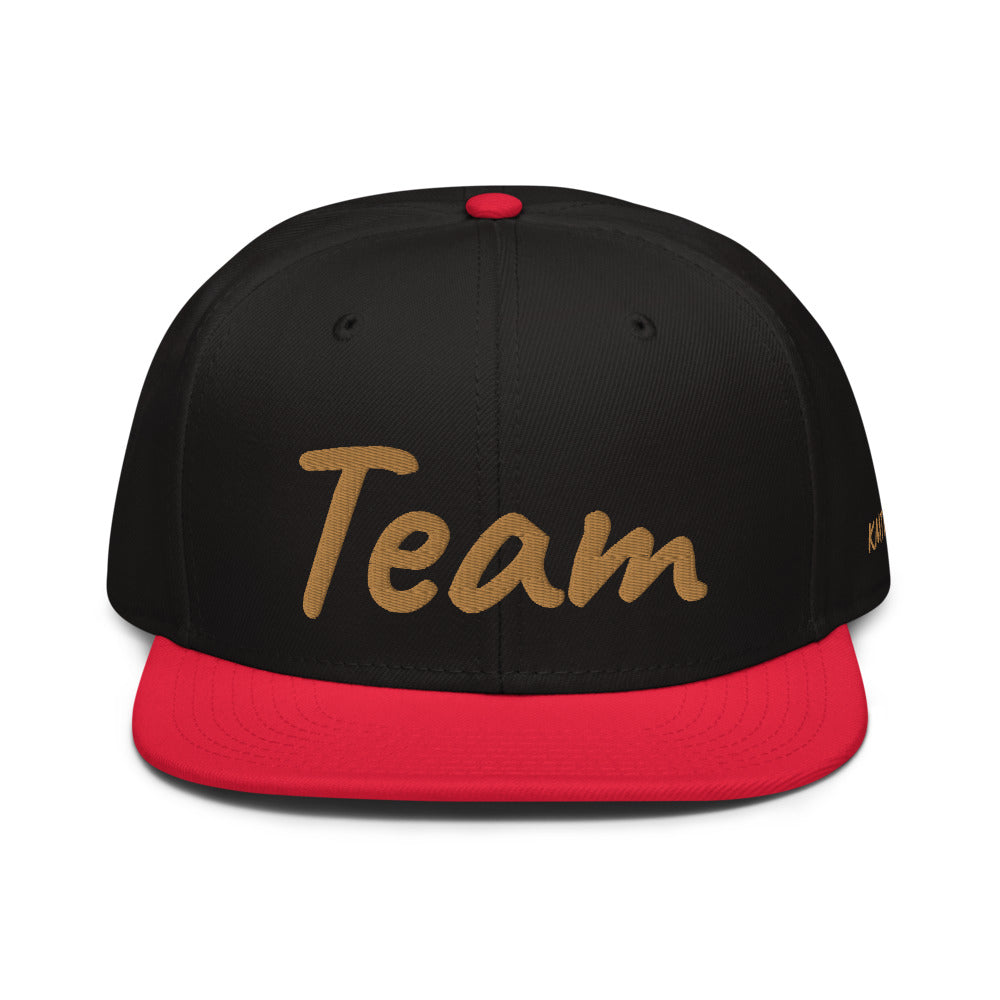 Team In Celluloid Embroidery on Snapback Cap