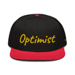 Optimist In Gold Embroidery on Snapback Cap