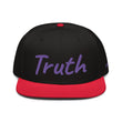 Truth In Amethyst Embroidery on Snapback Cap