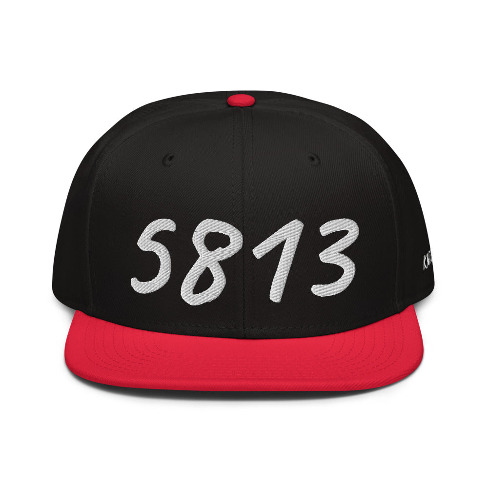 5813 In Pearl Embroidery on Snapback Cap