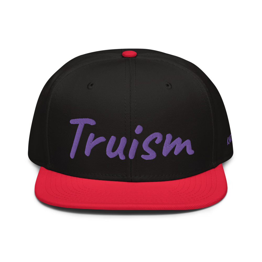 Truism In Amethyst Embroidery on Snapback Cap