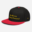 Keep Moving The World Forward In Gold Embroidery on Snapback Cap