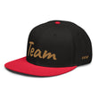 Team In Celluloid Embroidery on Snapback Cap