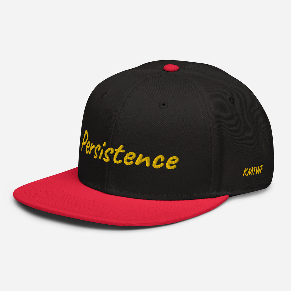 Persistence In Gold Embroidery on Snapback Cap