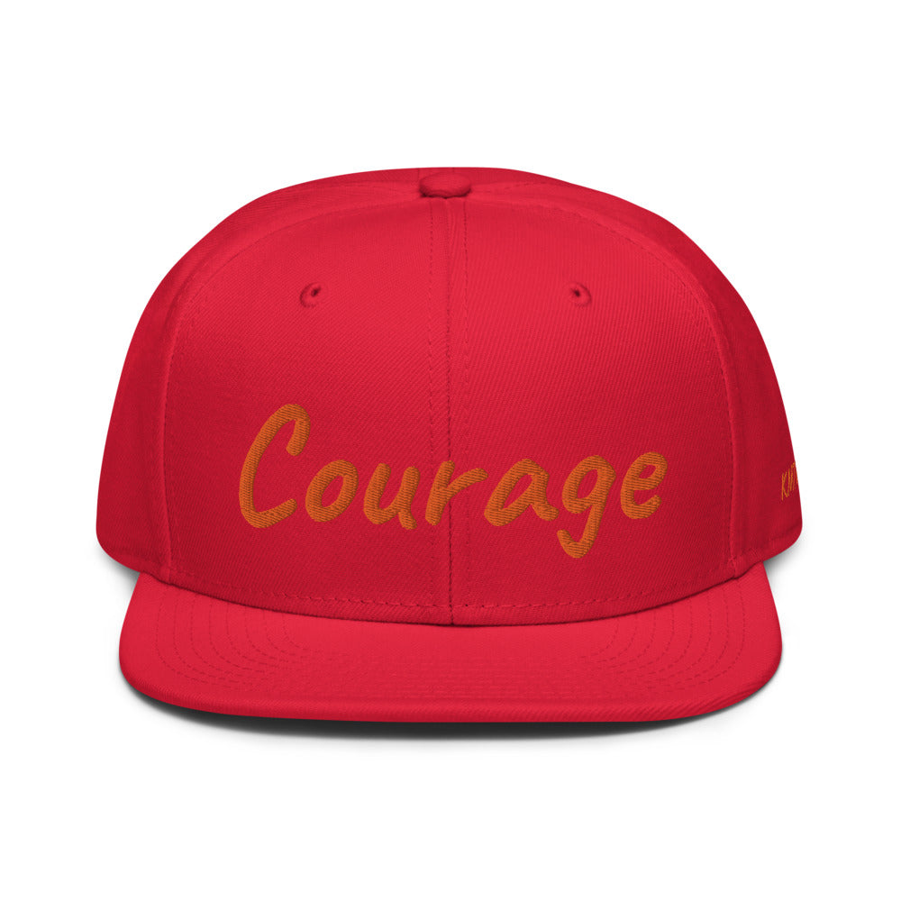 Courage In Amber Embroidery on Snapback Cap