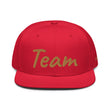 Team In Celluloid Embroidery on Snapback Cap