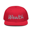 Wealth In Silver Embroidery on Snapback Cap