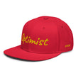 Optimist In Gold Embroidery on Snapback Cap