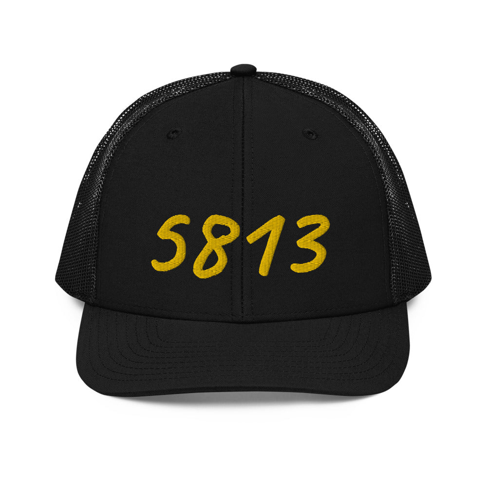 5813 In Gold Embroidery on Snapback Trucker Hat