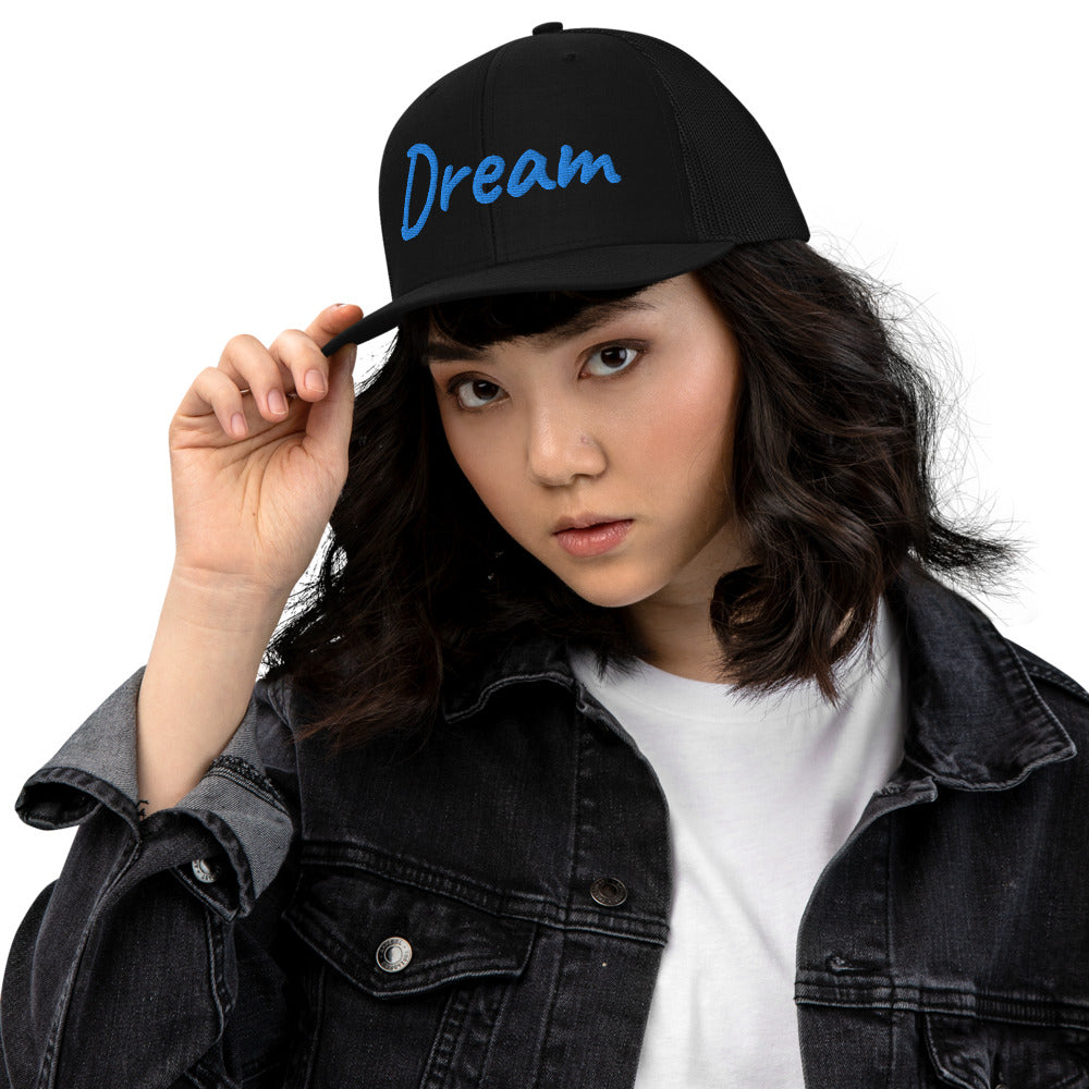 Dream In Sapphire Embroidery on Snapback Trucker Hat