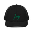 Joy In Emerald Embroidery on Snapback Trucker Hat