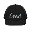 Lead In Silver Embroidery on Snapback Trucker Hat