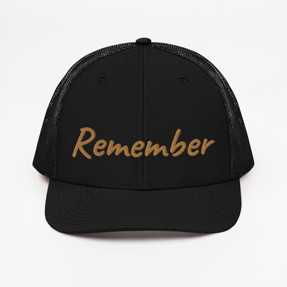 Remember In Celluloid Embroidery on Snapback Trucker Hat