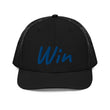 Win In Sapphire Embroidery on Snapback Trucker Hat