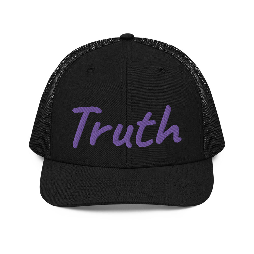 Truth In Amethyst Embroidery on Snapback Trucker Hat