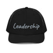 Leadership In Silver Embroidery on Snapback Trucker Hat