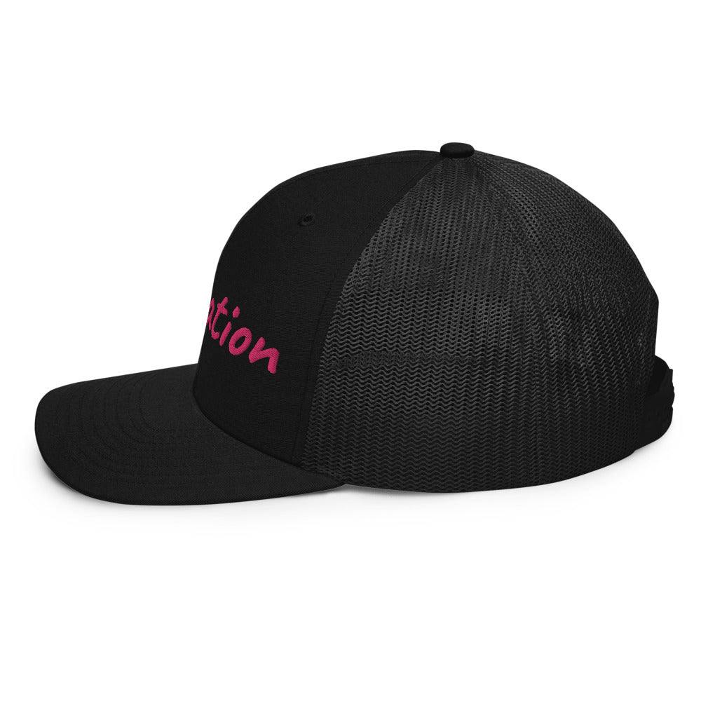 Motivation In Star Rose Quartz Embroidery on Snapback Trucker Hat