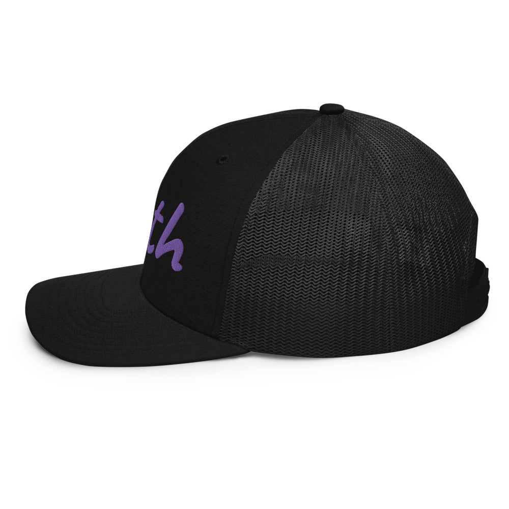 Truth In Amethyst Embroidery on Snapback Trucker Hat