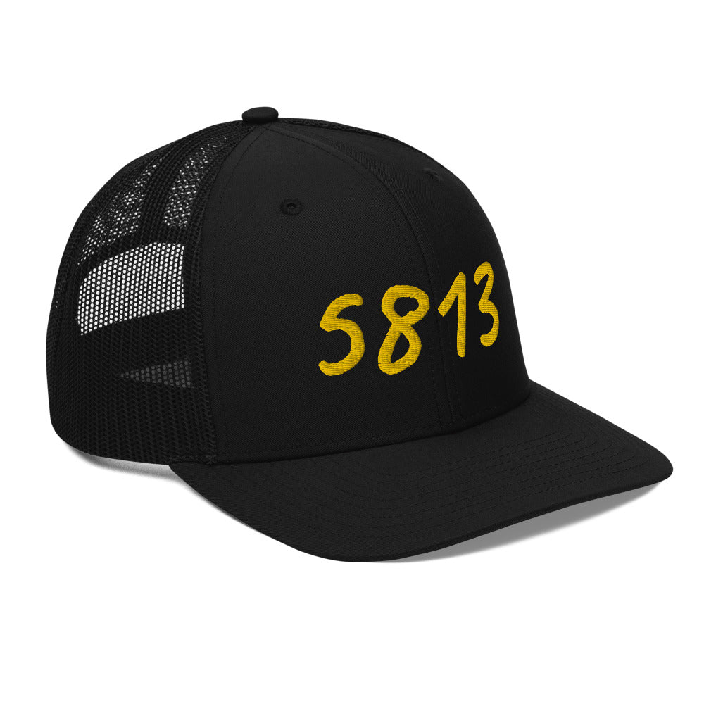 5813 In Gold Embroidery on Snapback Trucker Hat