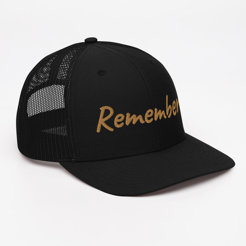 Remember In Celluloid Embroidery on Snapback Trucker Hat