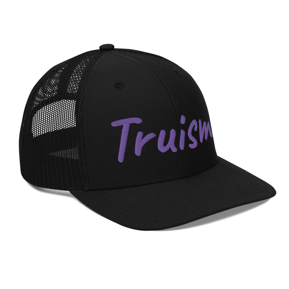 Truism In Amethyst Embroidery on Snapback Trucker Hat