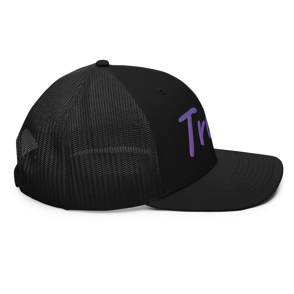 Truth In Amethyst Embroidery on Snapback Trucker Hat