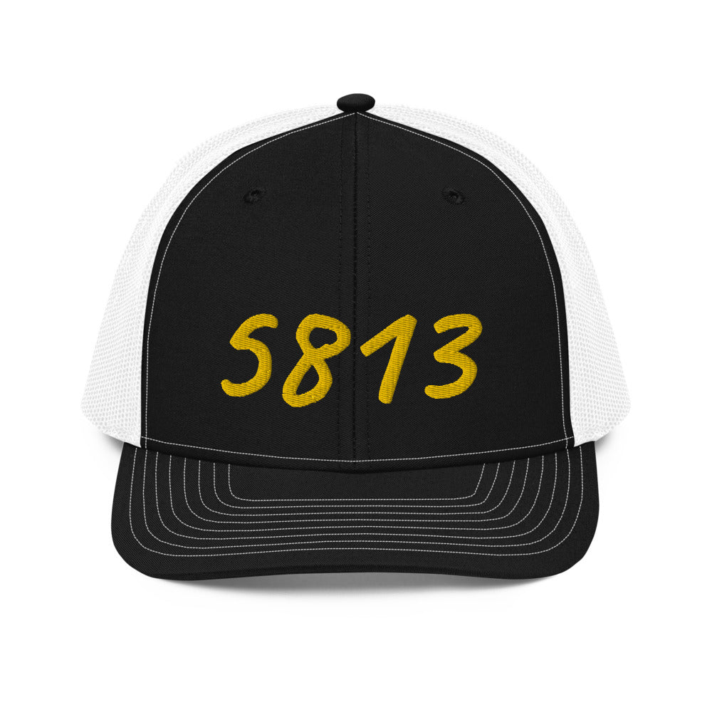 5813 In Gold Embroidery on Snapback Trucker Hat