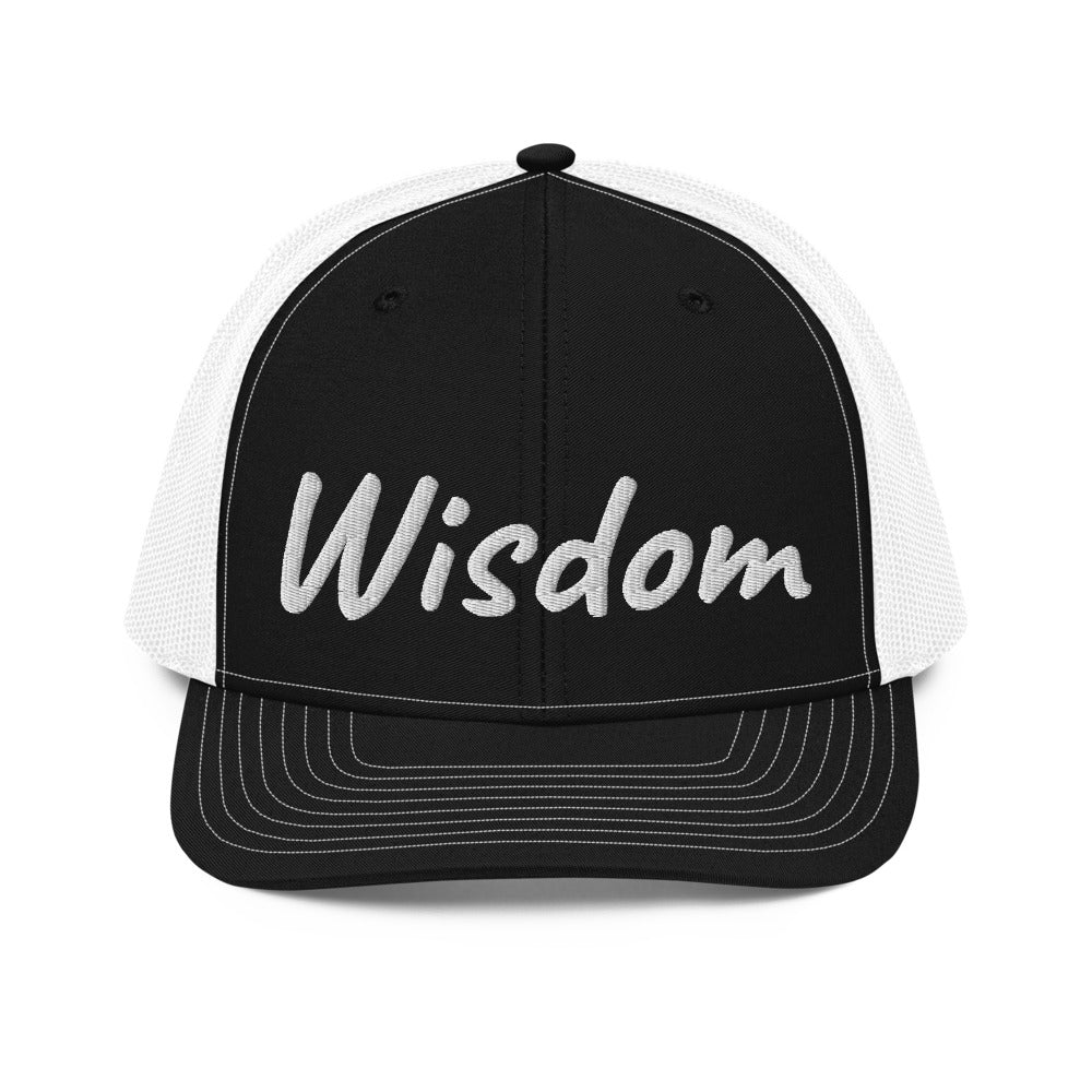 Wisdom In Marble Embroidery on Snapback Trucker Hat