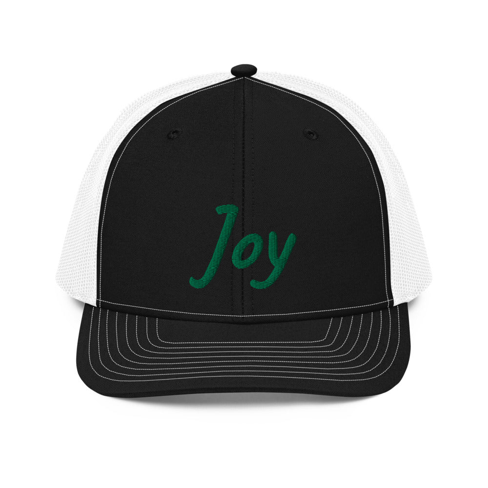 Joy In Emerald Embroidery on Snapback Trucker Hat