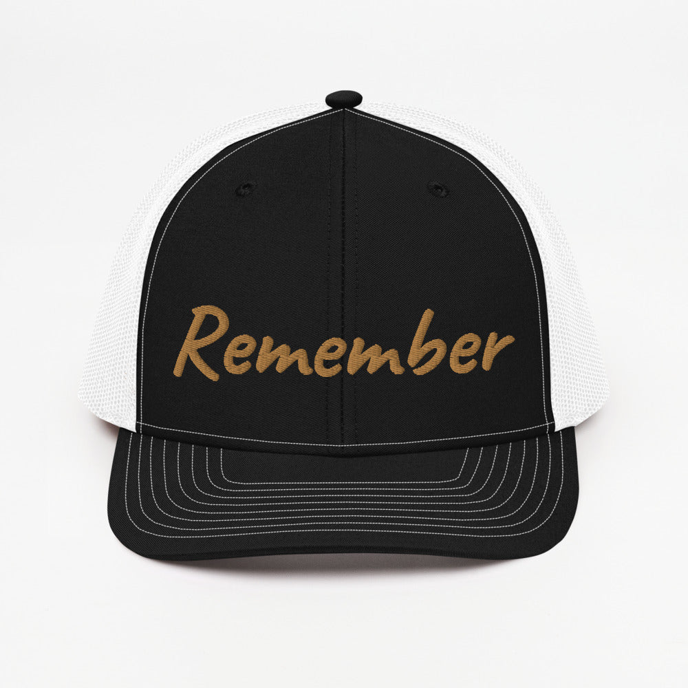 Remember In Celluloid Embroidery on Snapback Trucker Hat