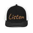 Listen In Copper Embroidery on Snapback Trucker Hat