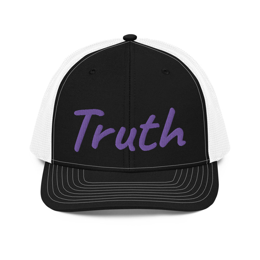 Truth In Amethyst Embroidery on Snapback Trucker Hat