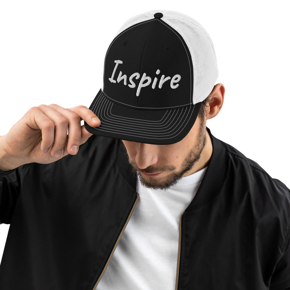 Inspire In Diamond Embroidery on Snapback Trucker Hat