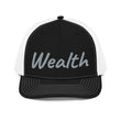 Wealth In Silver Embroidery on Snapback Trucker Hat