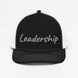 Leadership In Silver Embroidery on Snapback Trucker Hat