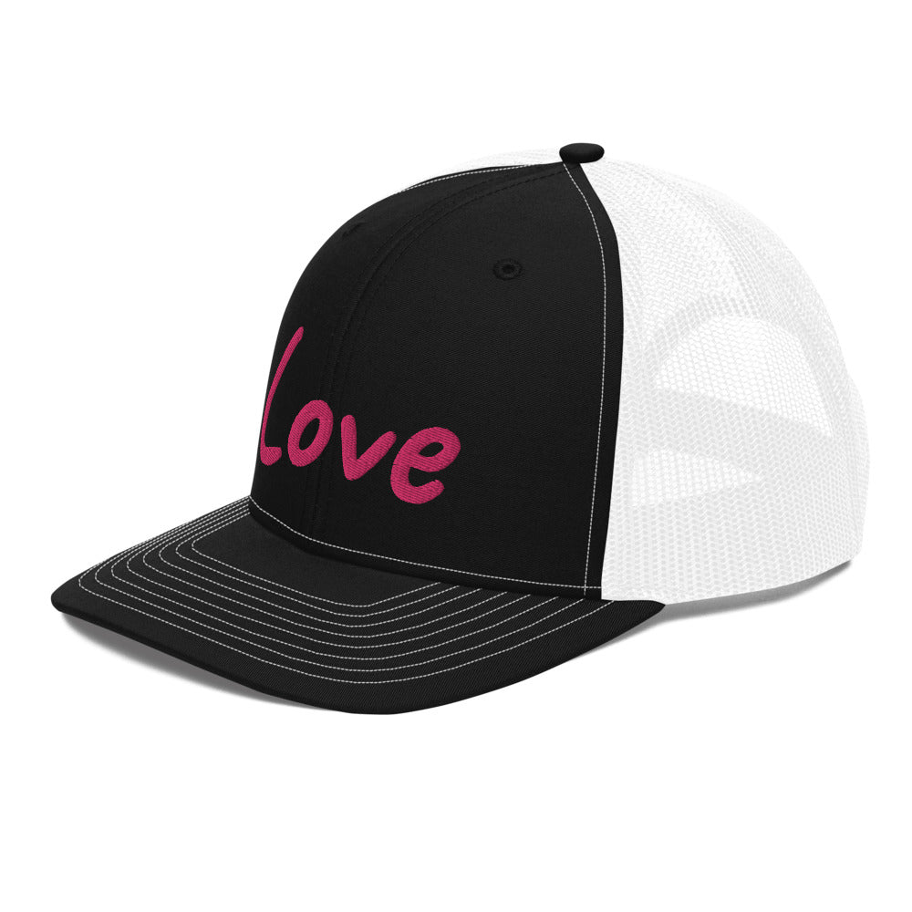 Love In Star Rose Quartz Embroidery on Snapback Trucker Hat