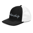 Leadership In Silver Embroidery on Snapback Trucker Hat