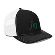 Joy In Emerald Embroidery on Snapback Trucker Hat