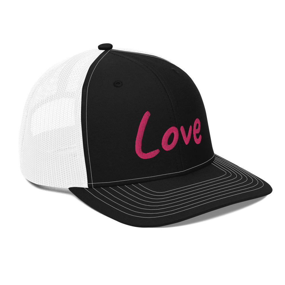 Love In Star Rose Quartz Embroidery on Snapback Trucker Hat