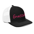 Gratitude In Star Rose Quartz Embroidery on Snapback Trucker Hat