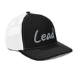 Lead In Silver Embroidery on Snapback Trucker Hat