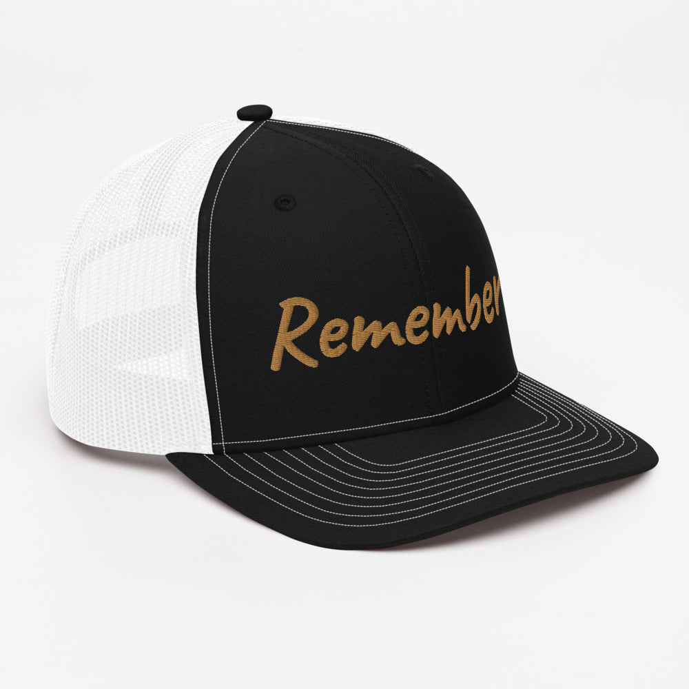 Remember In Celluloid Embroidery on Snapback Trucker Hat