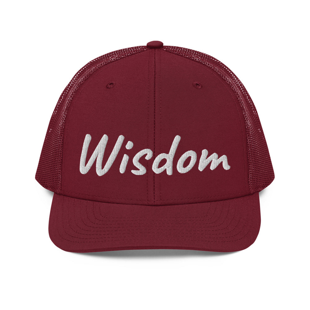 Wisdom In Marble Embroidery on Snapback Trucker Hat