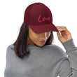 Love In Star Rose Quartz Embroidery on Snapback Trucker Hat