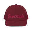 Gratitude In Star Rose Quartz Embroidery on Snapback Trucker Hat