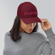 Gratitude In Star Rose Quartz Embroidery on Snapback Trucker Hat