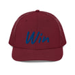 Win In Sapphire Embroidery on Snapback Trucker Hat