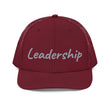 Leadership In Silver Embroidery on Snapback Trucker Hat