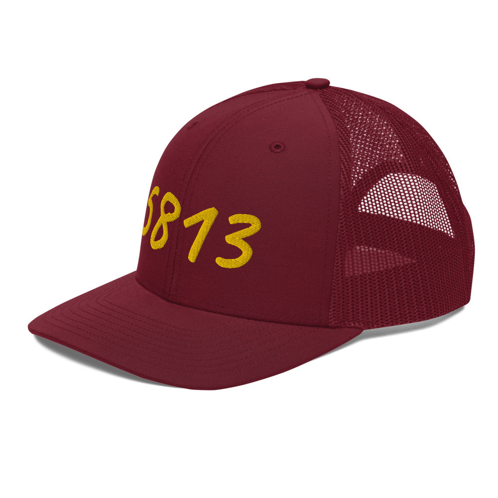 5813 In Gold Embroidery on Snapback Trucker Hat